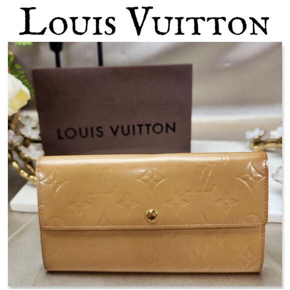 Authentic LOUIS VUITTON Monogram Vernis Portefeuille Sarah Long Wallet - Picture 1 of 17